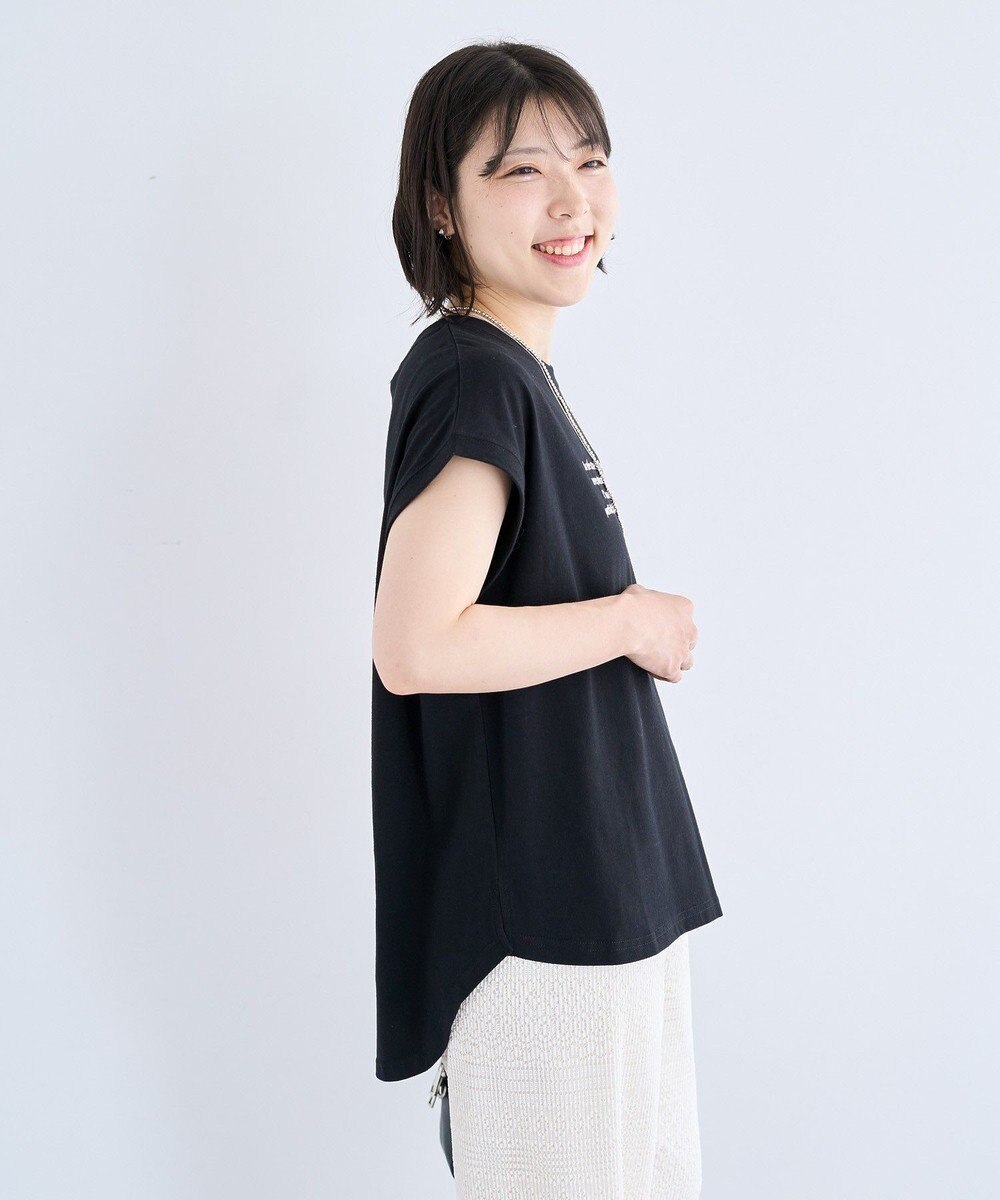 Green Parks ・ｓｗｉｎｇ　ｂｙ　フレンチスリーブ刺繍ＴＥＥ 