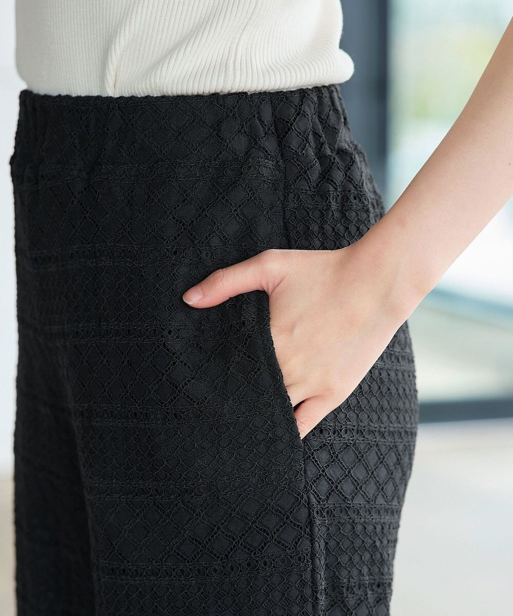 Tiaclasse 総レースワイドパンツ 