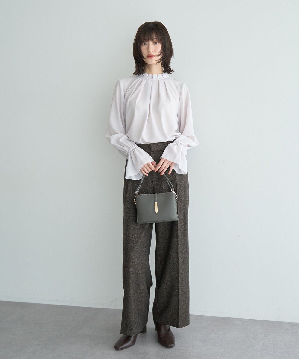 YECCA VECCA タックデザインブラウス 