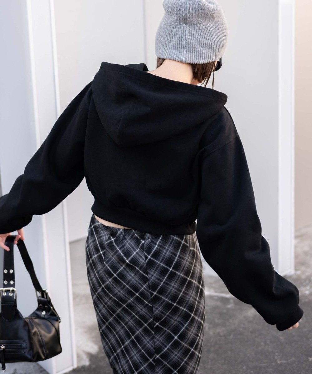 WEGO 【あったか】裏起毛Wジップショートパーカー 