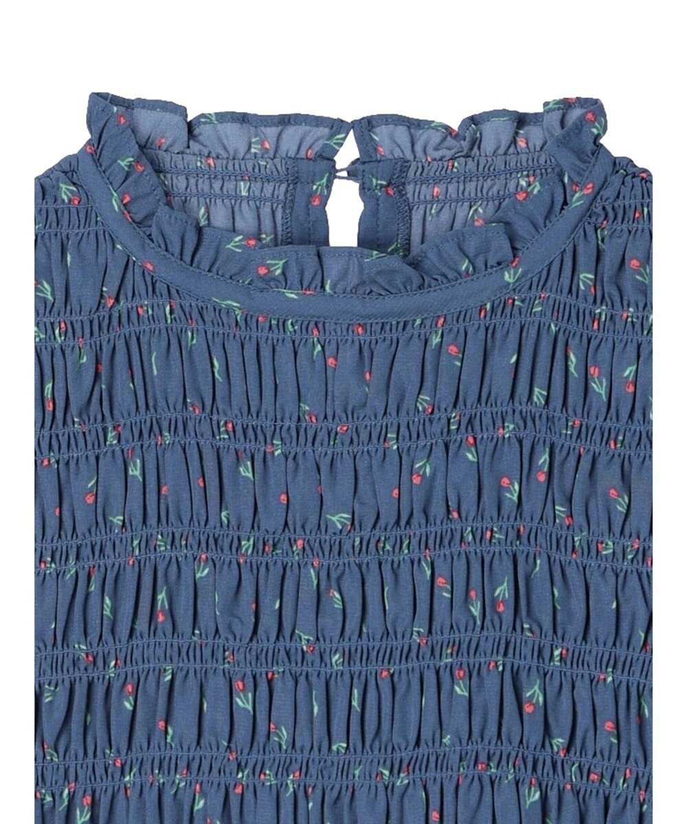 earth music&ecology 花柄パフスリシャーリングブラウス 