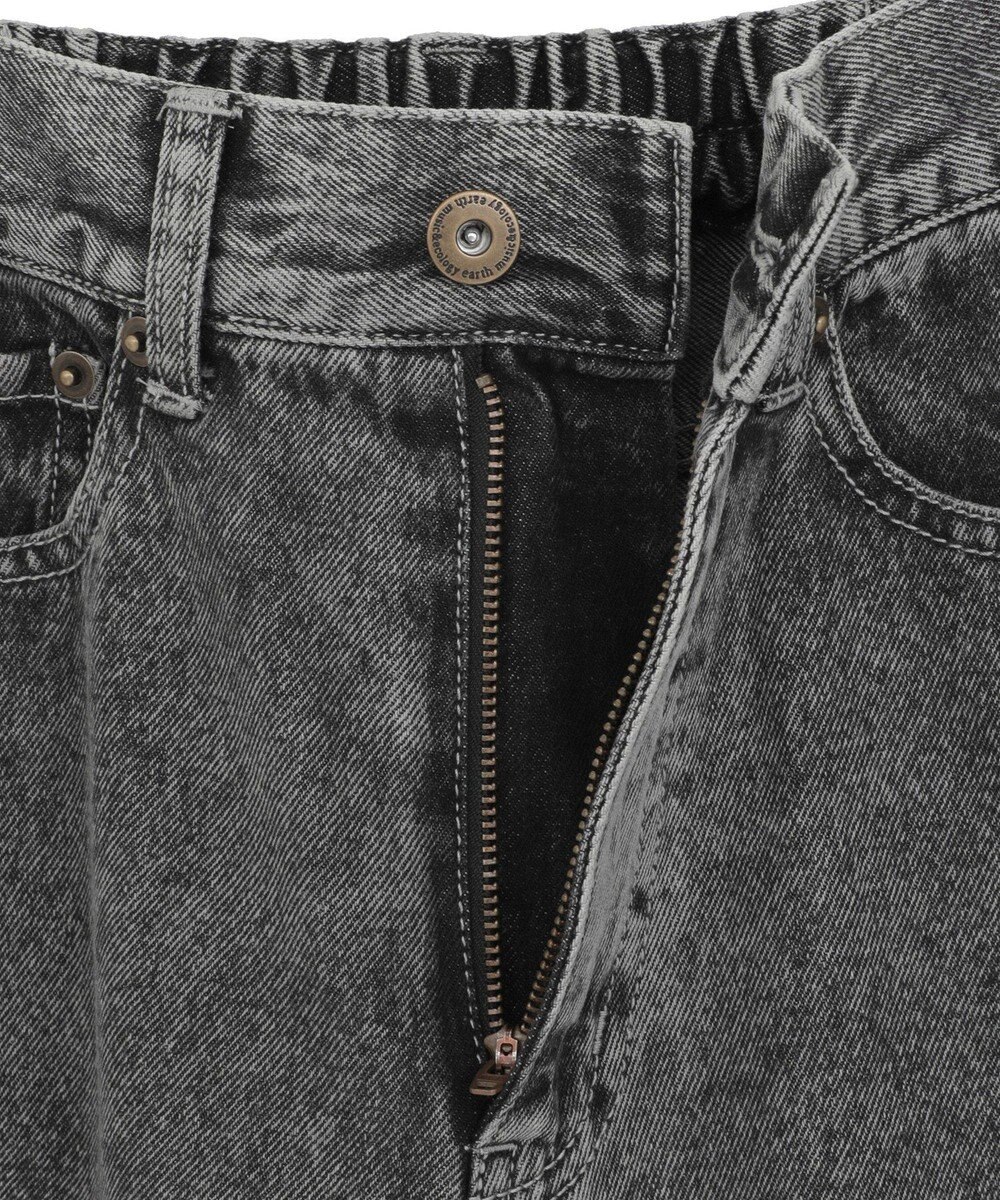 earth music&ecology 裾レースデニムパンツ 