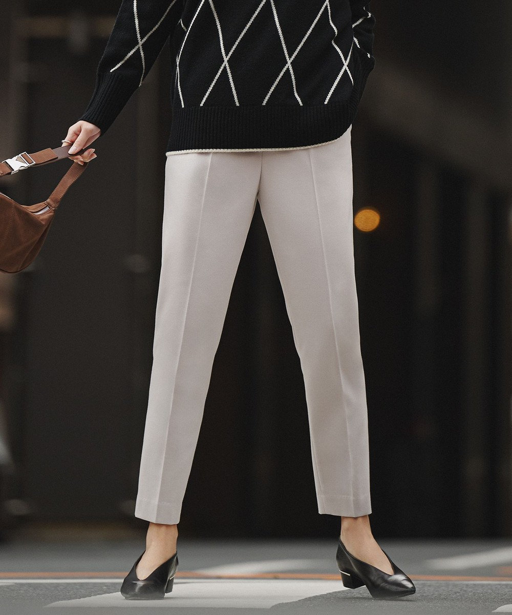 ICB 【裏起毛】 ウォームサテン スティックパンツ 