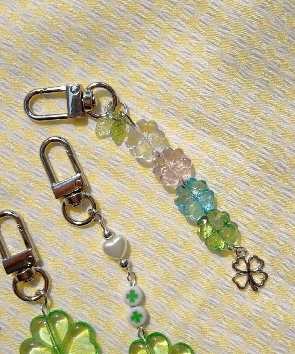 WEGO クローバービーズキーホルダー 