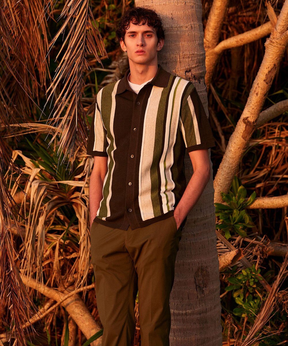 JOSEPH ABBOUD 【ウエストも伸びる/Eco撥水】オーガニックマイクロピケストレッチ パンツ 