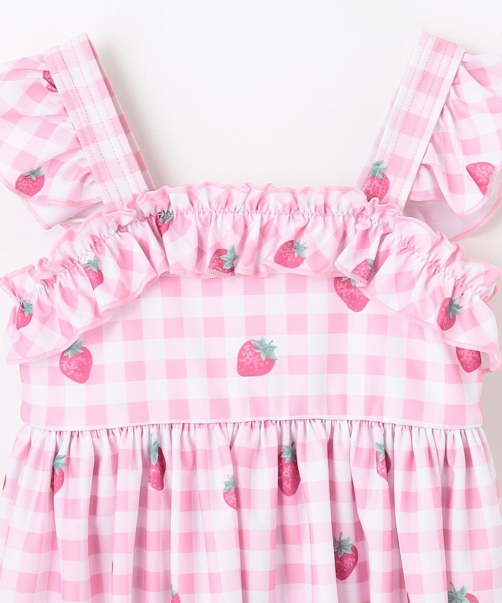 ANY KIDS ギンガム×フルーツ ワンピース水着 