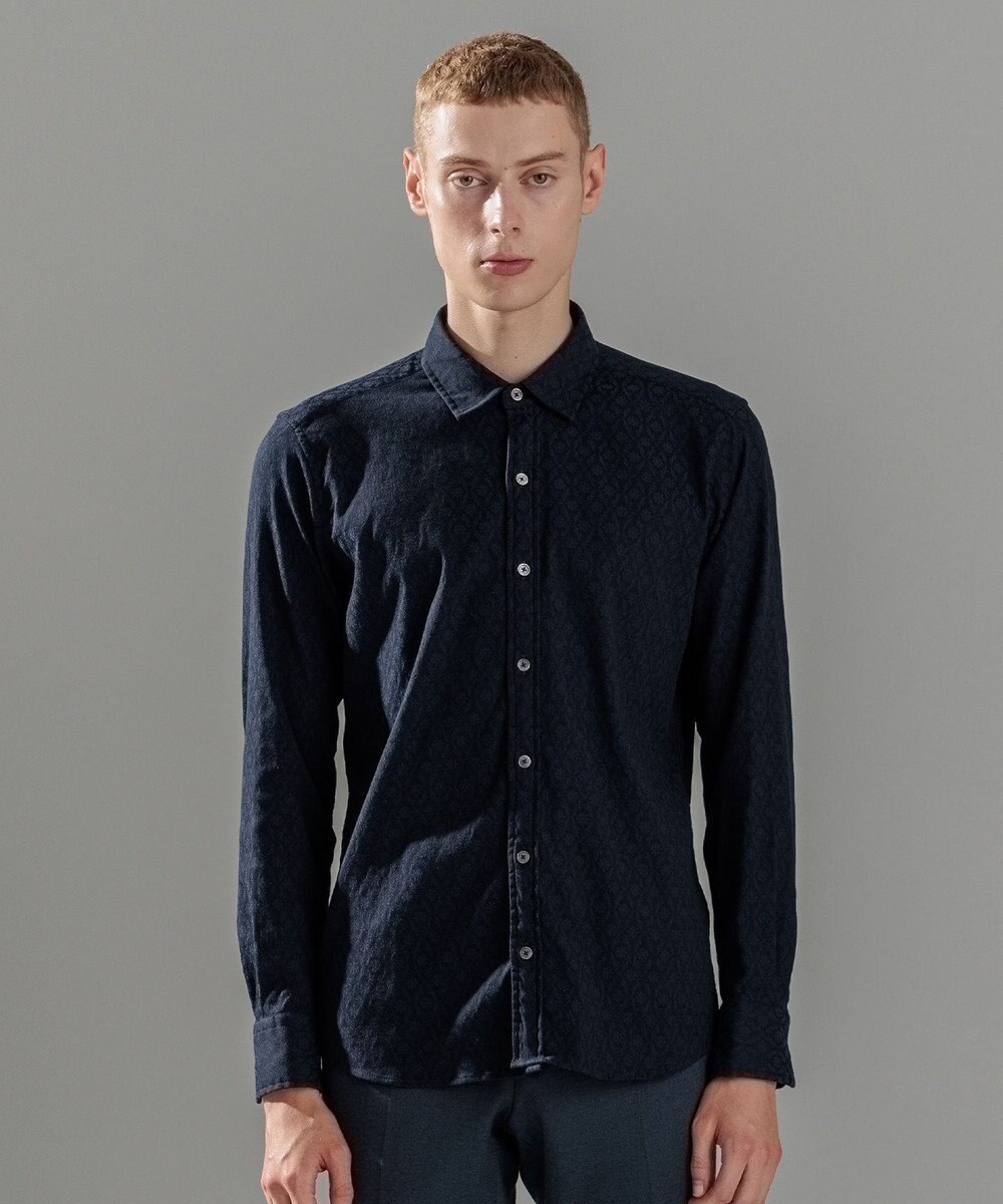 JOSEPH HOMME オーナメントジャガードストレッチ　レギュラーカラーシャツ 