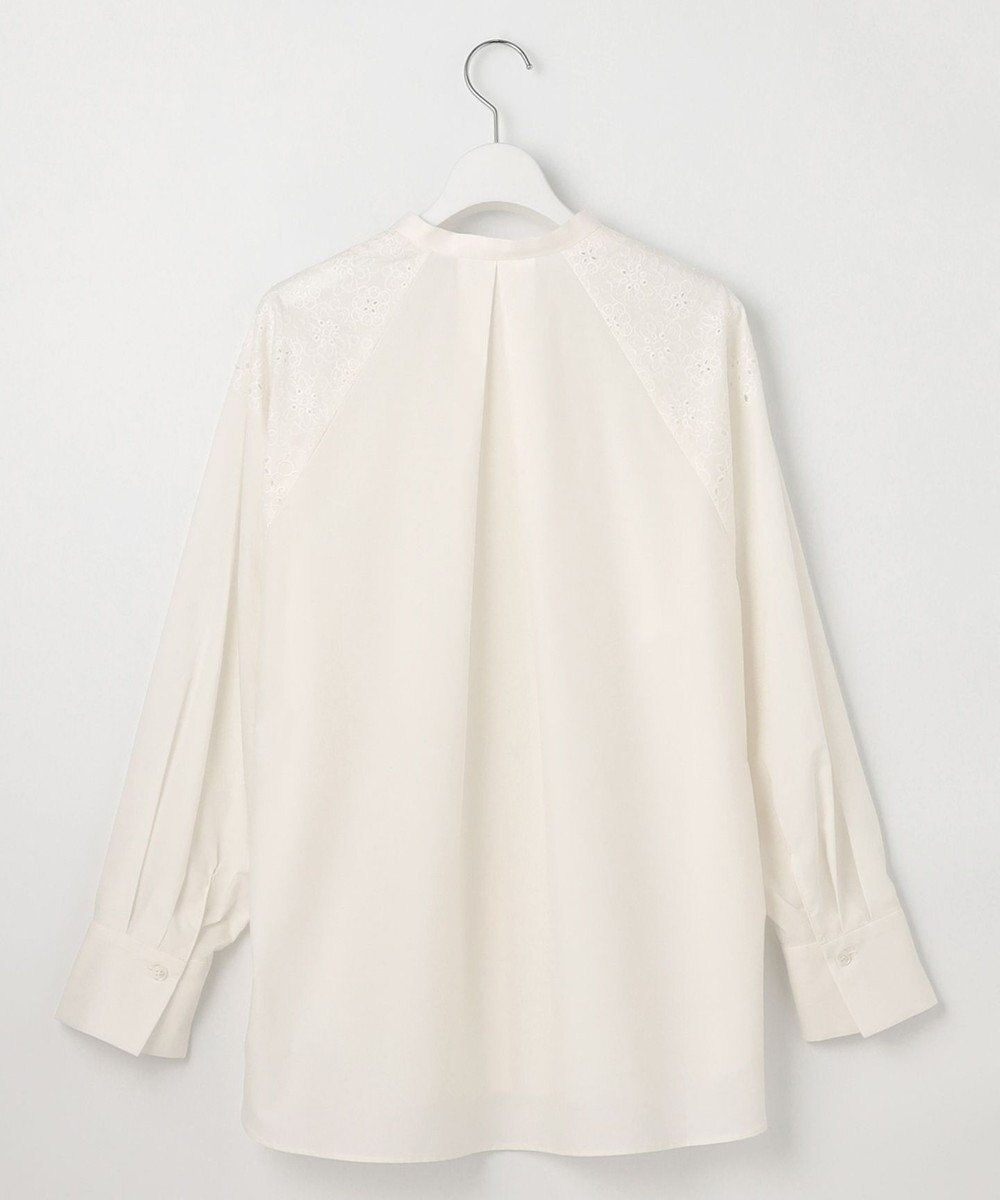 自由区 S 【洗える】エンブロイダリーブロードシャツ ブラウス 