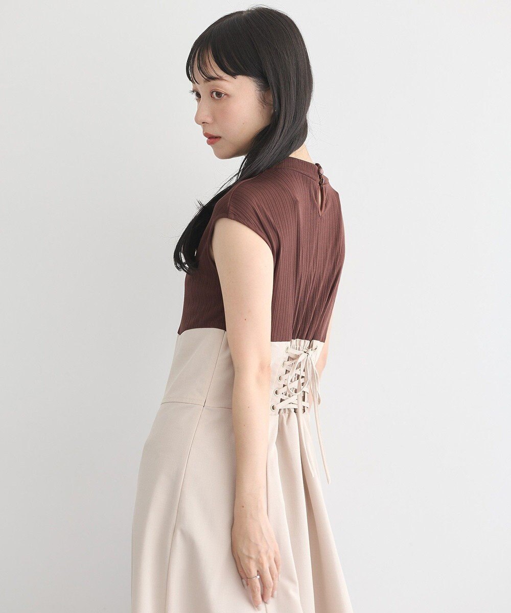 earth music&ecology フロントボタンドッキングワンピース 