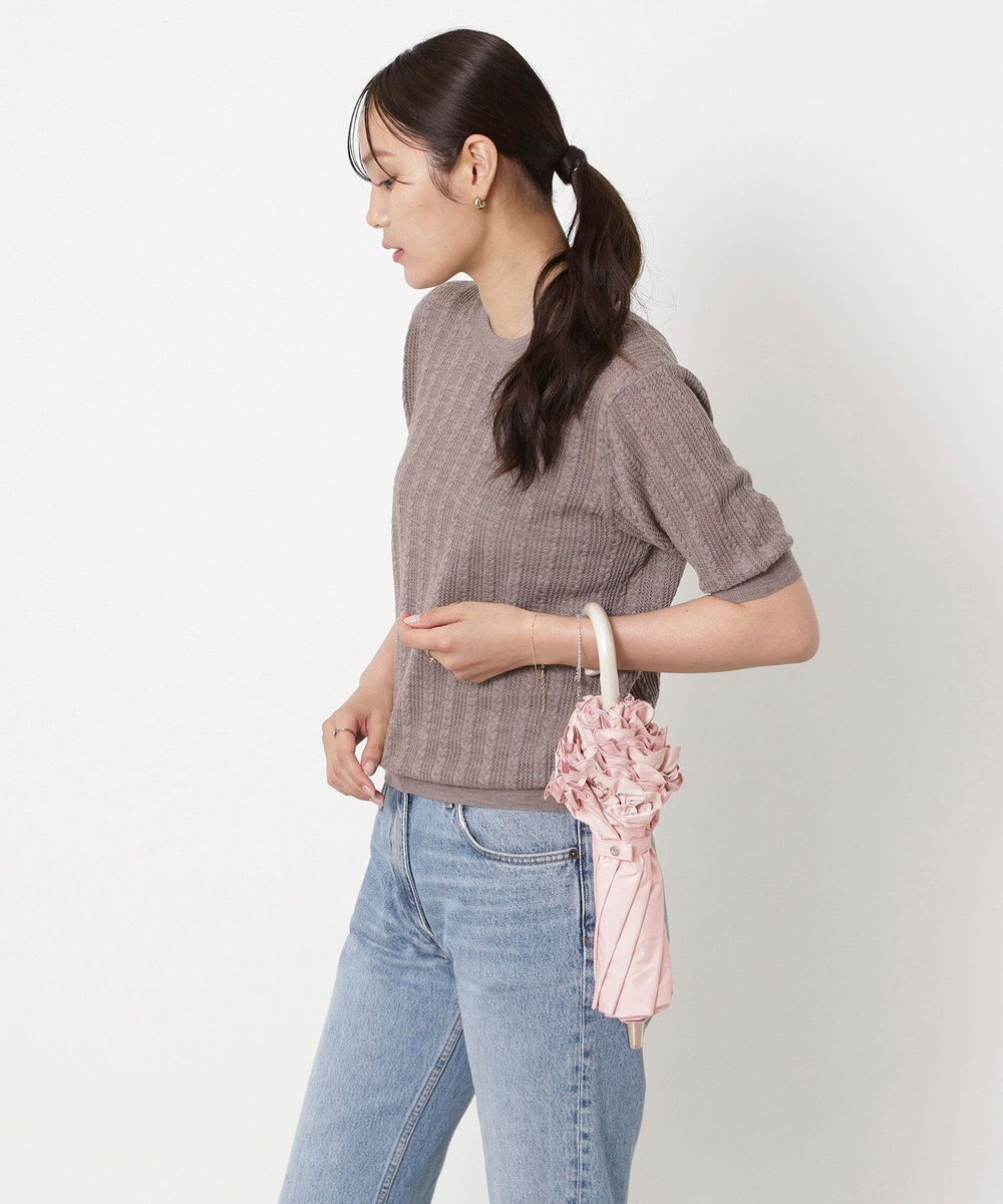 MOONBAT 【一級遮光/晴雨兼用/遮熱/UV】PAUL&JOE ACCESSOIRES(ポール & ジョー)晴雨兼用日傘 クリザンテームワンポイントフリル 