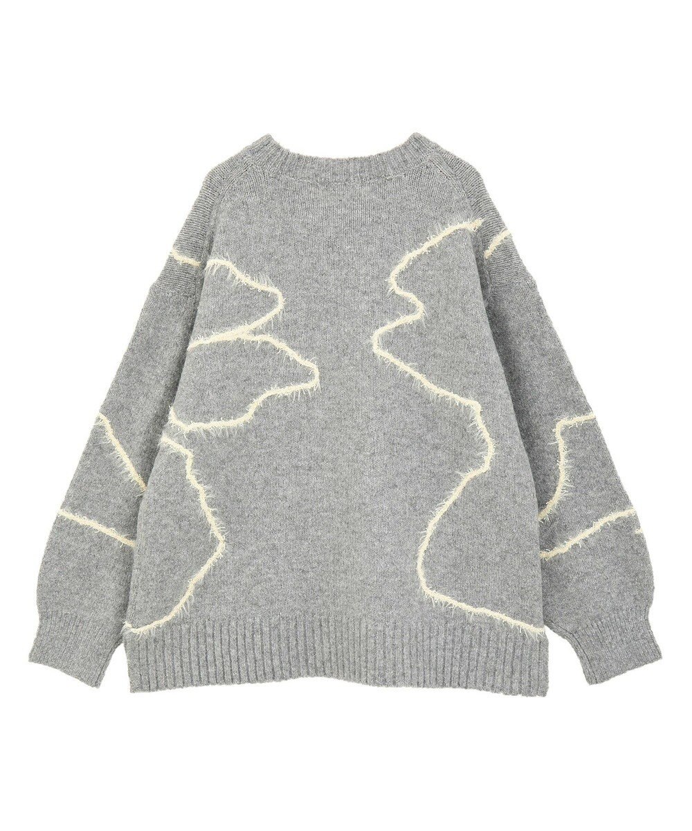 AMERICAN HOLIC ニュアンスライン柄ニットプルオーバー 