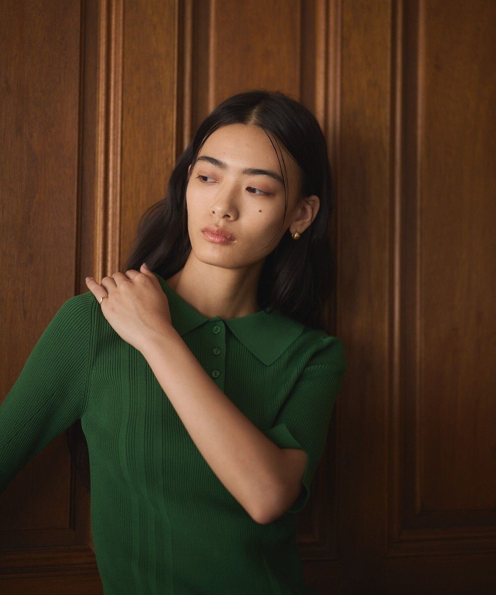 CRAFT STANDARD BOUTIQUE 半袖２ｗａｙリブポロニット 