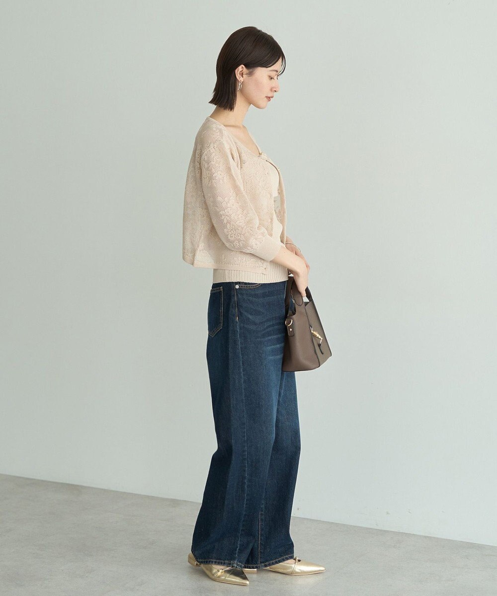 YECCA VECCA 【2点SET】インナーセットレース柄カーディガン 