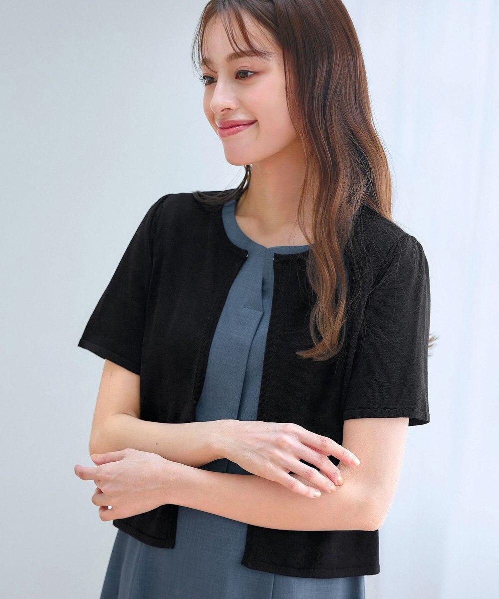 Tiaclasse L 【新色追加・洗える・UVケア・接触冷感】サマーニット半袖カーディガン 