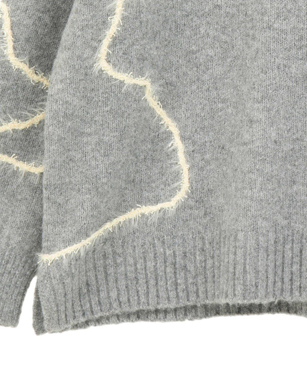 AMERICAN HOLIC ニュアンスライン柄ニットプルオーバー 