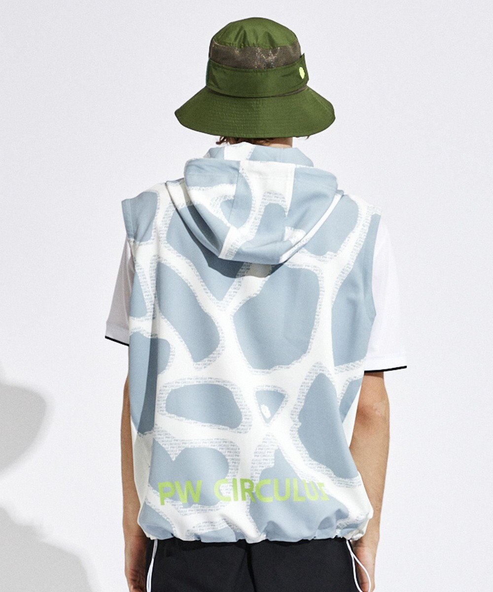 PW CIRCULUS 【袖2WAY】【MEN】プリント デタッチャブル アノラック 