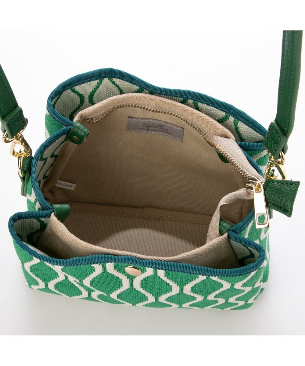 UNBILLION カシュカシュ cachecache / 柄アソートジャガード三つ口ショルダーバッグ 