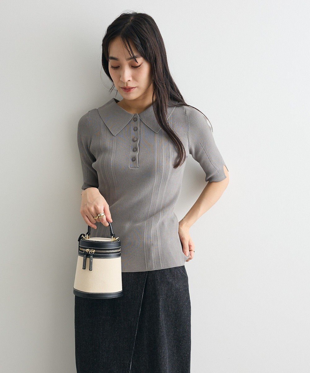 CRAFT STANDARD BOUTIQUE 半袖２ｗａｙリブポロニット 