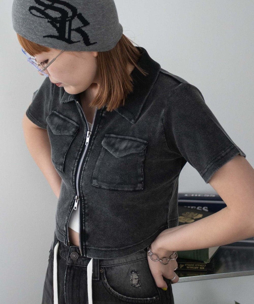 WEGO ポケットデザインWZIPトップス 