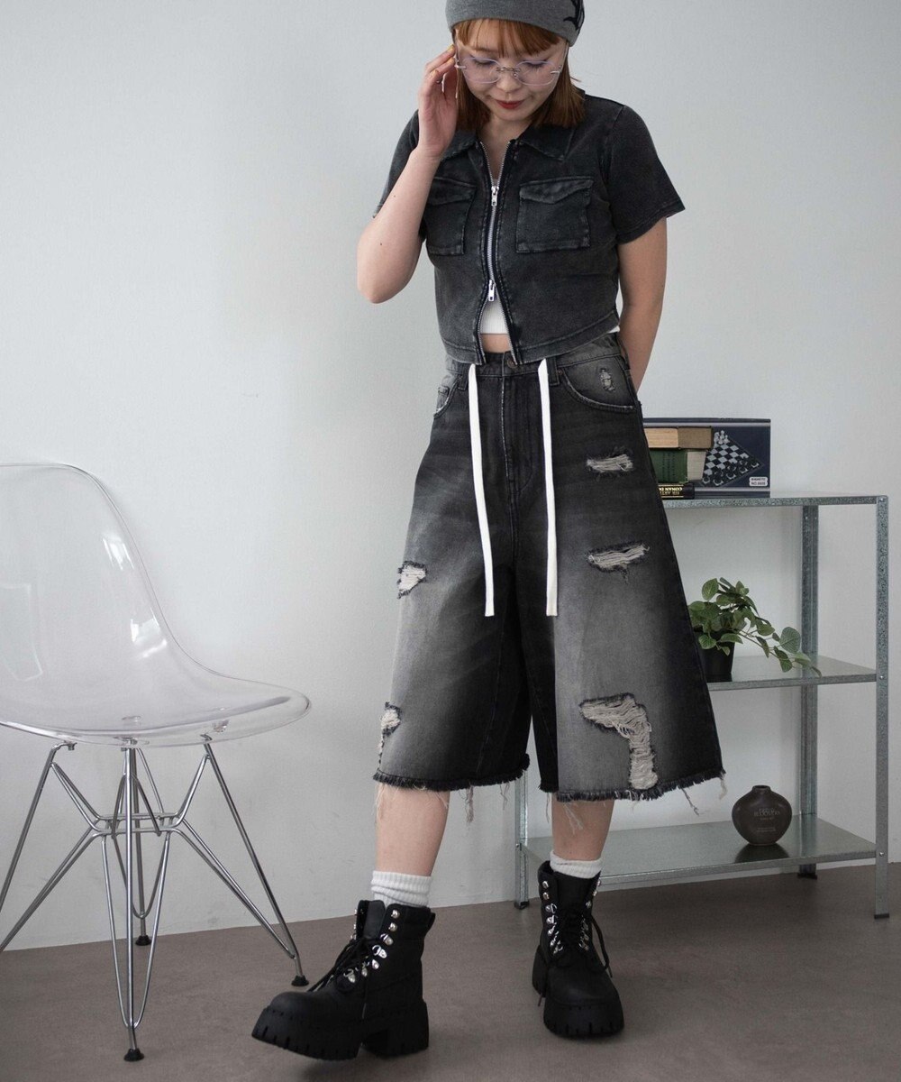 WEGO ポケットデザインWZIPトップス 