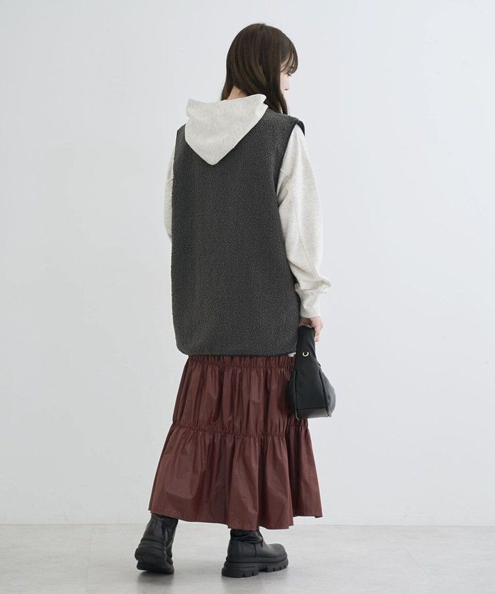 Green Parks 裏毛エンブレムパーカーチュニック 