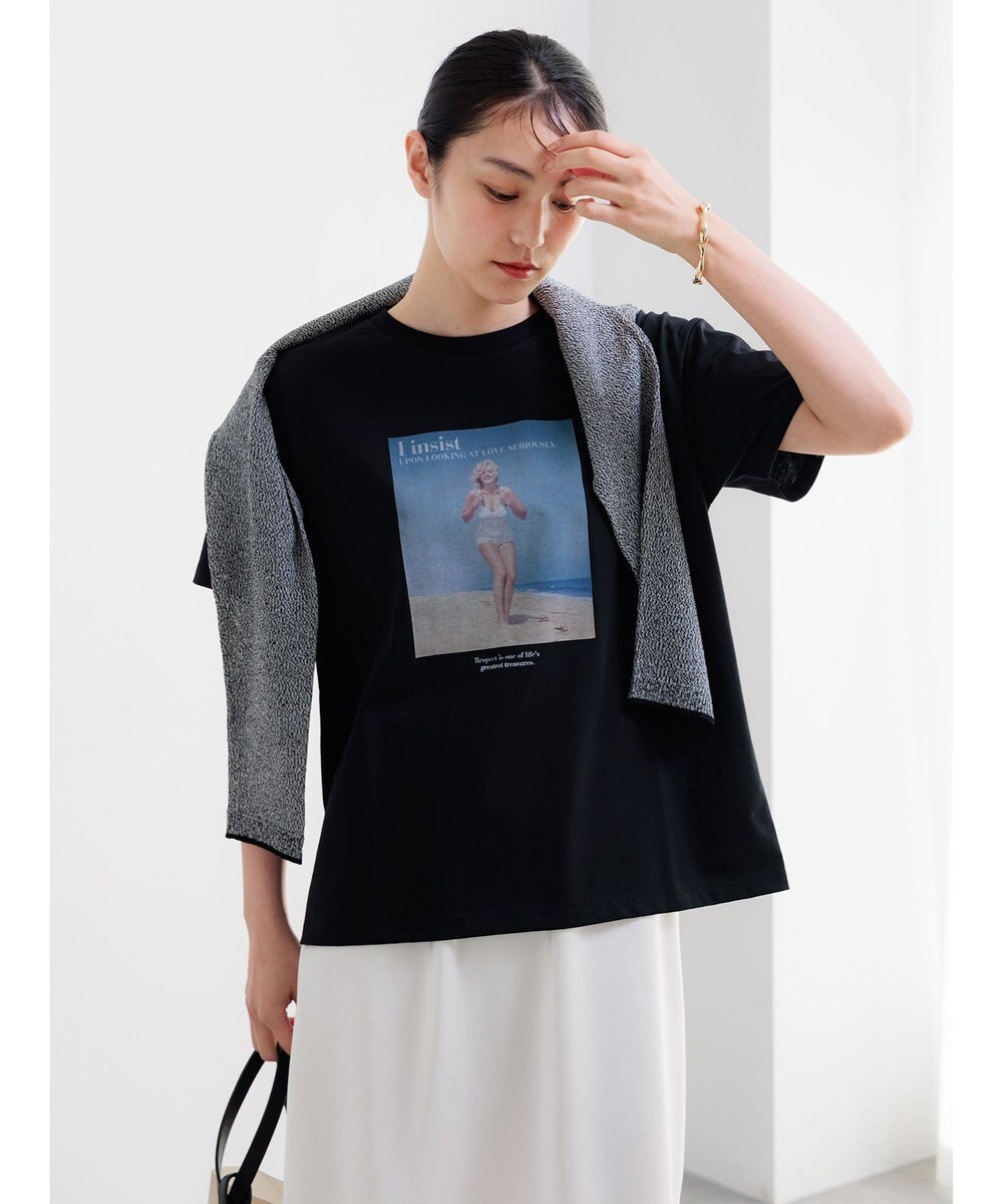 Te chichi マリリンモンロービーチフォトTシャツ 