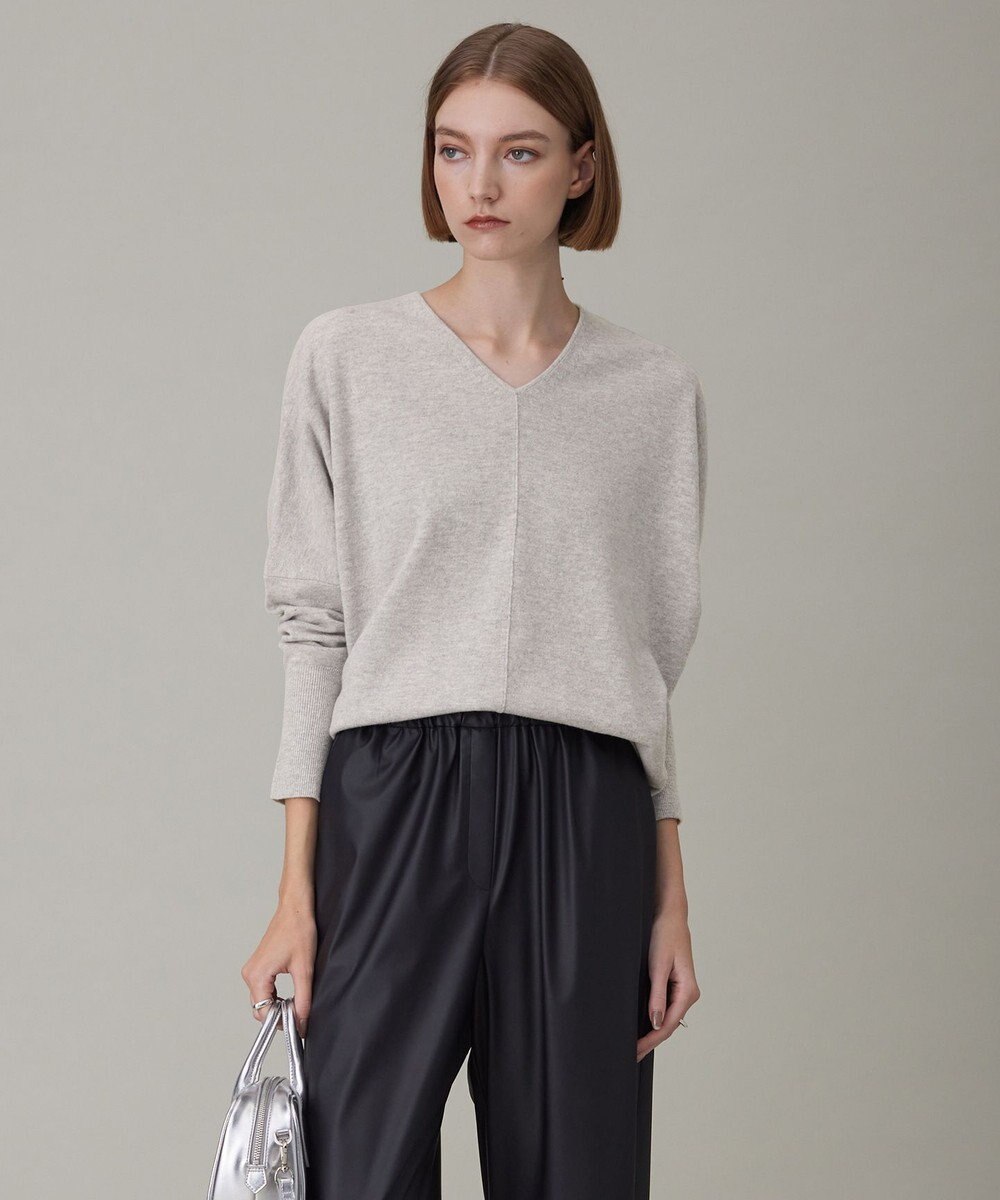 ICB 【洗える】ソフトウールハイゲージ Vネックプルオーバー 