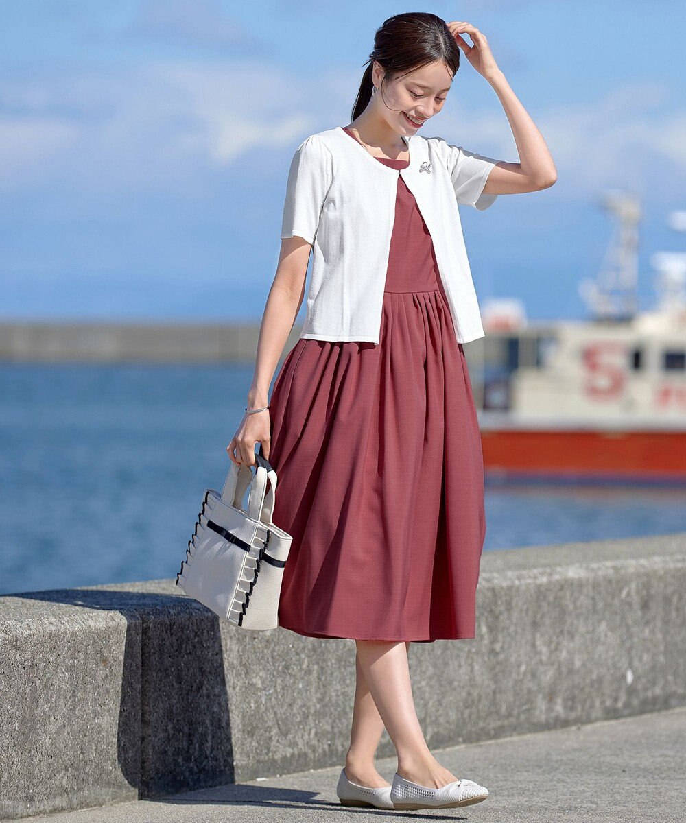 Tiaclasse L 【新色追加・洗える・UVケア・接触冷感】サマーニット半袖カーディガン 