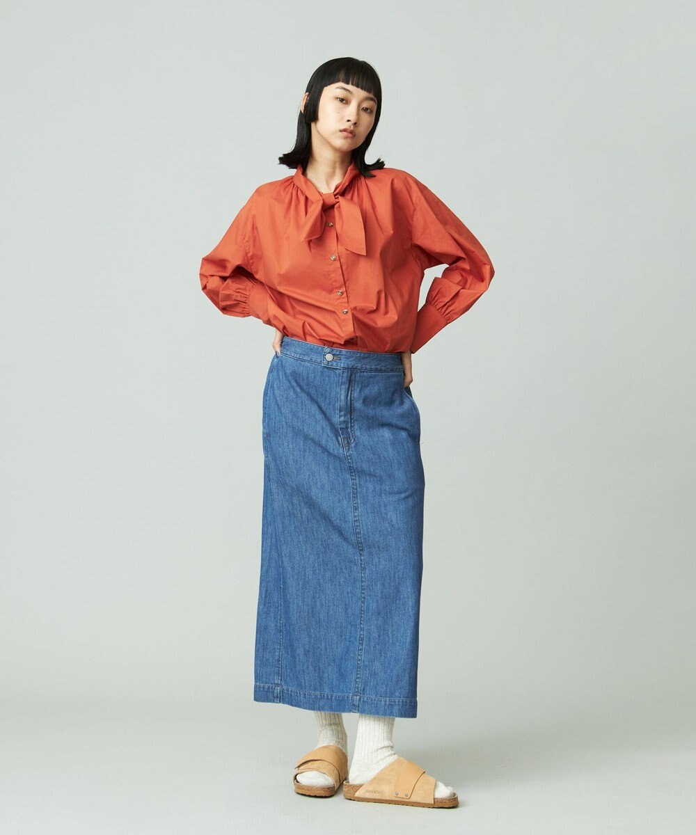 J.PRESS YORK STREET 【WOMEN】コットンボータイ ブラウス 