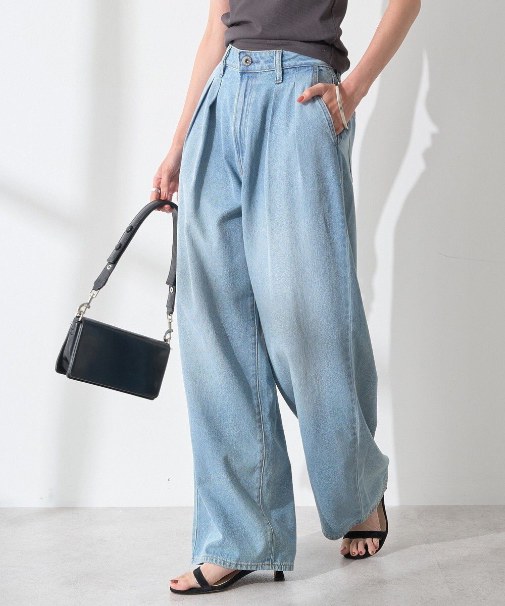 AMERICAN HOLIC ウエストタックデニムパンツ 