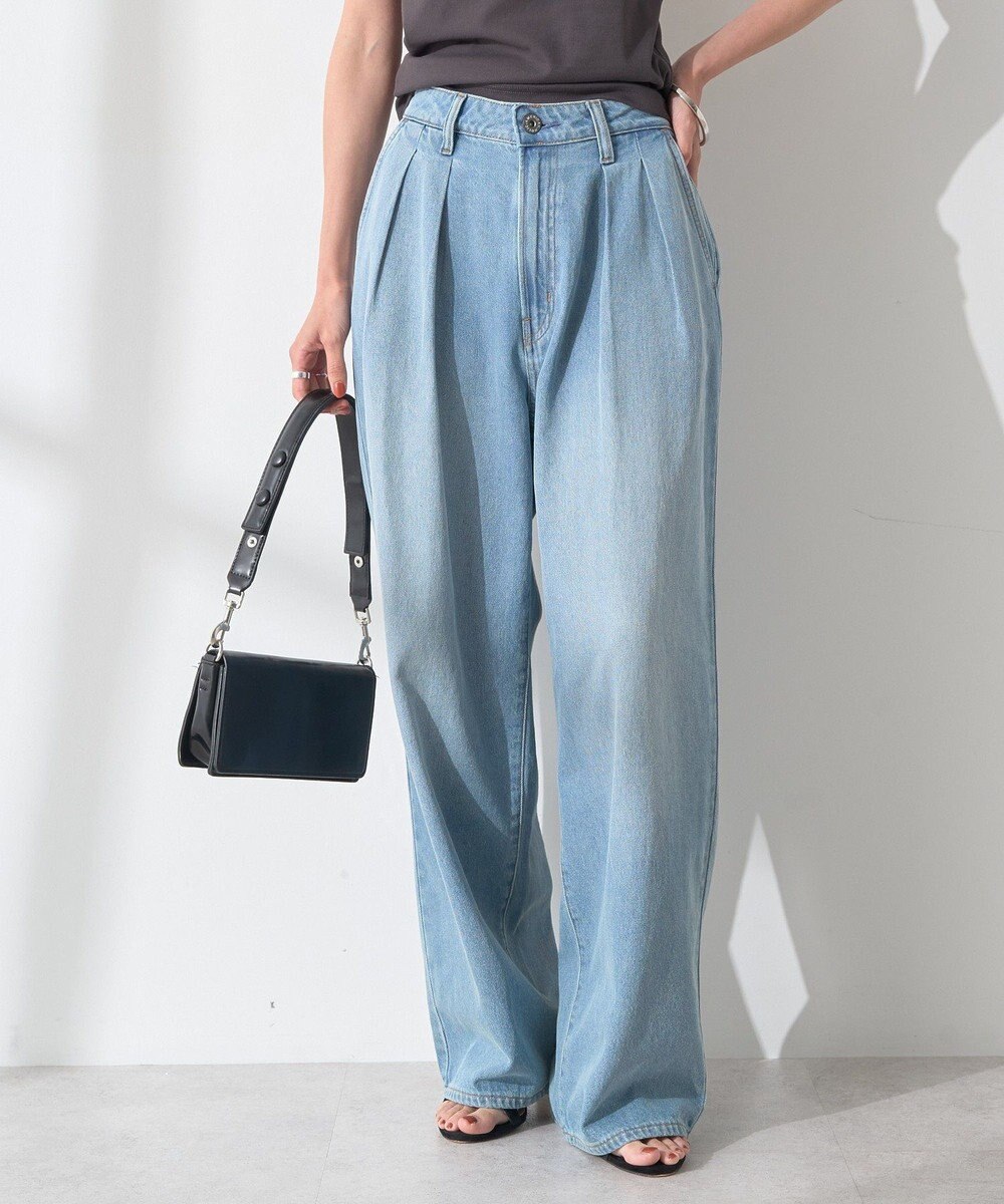 AMERICAN HOLIC ウエストタックデニムパンツ 