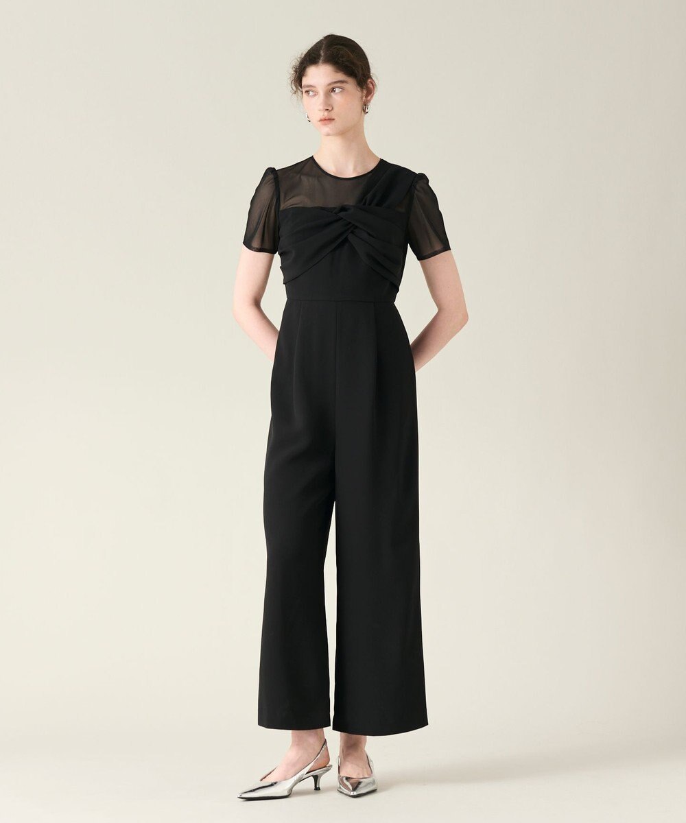 GRACE CONTINENTAL ドレープリボンサロペット 