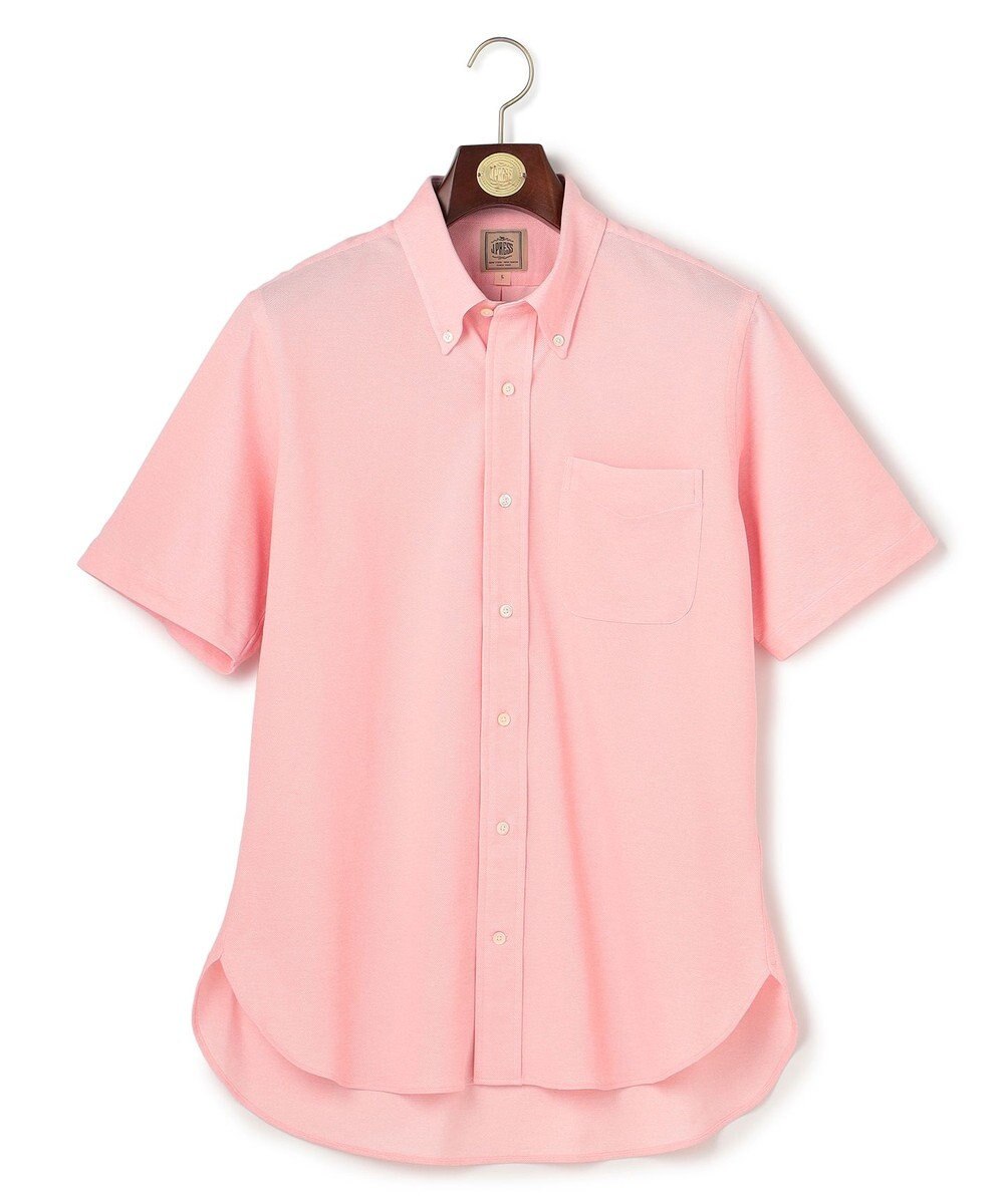 J.PRESS MEN 【吸水速乾 / 抗菌防臭 / 遮熱 / 防シワ】【J.PRESS OXFORD JERSEY】カノコインレイ半袖 シャツ / B.D. 