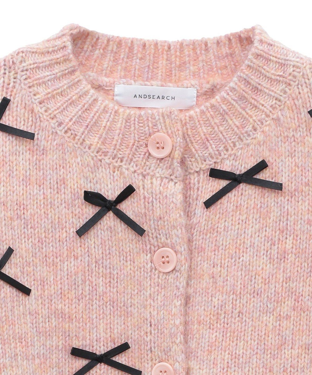 Green Parks ・ＡＮＤＳＥＡＲＣＨ　メニーリボンニットカーディガン 