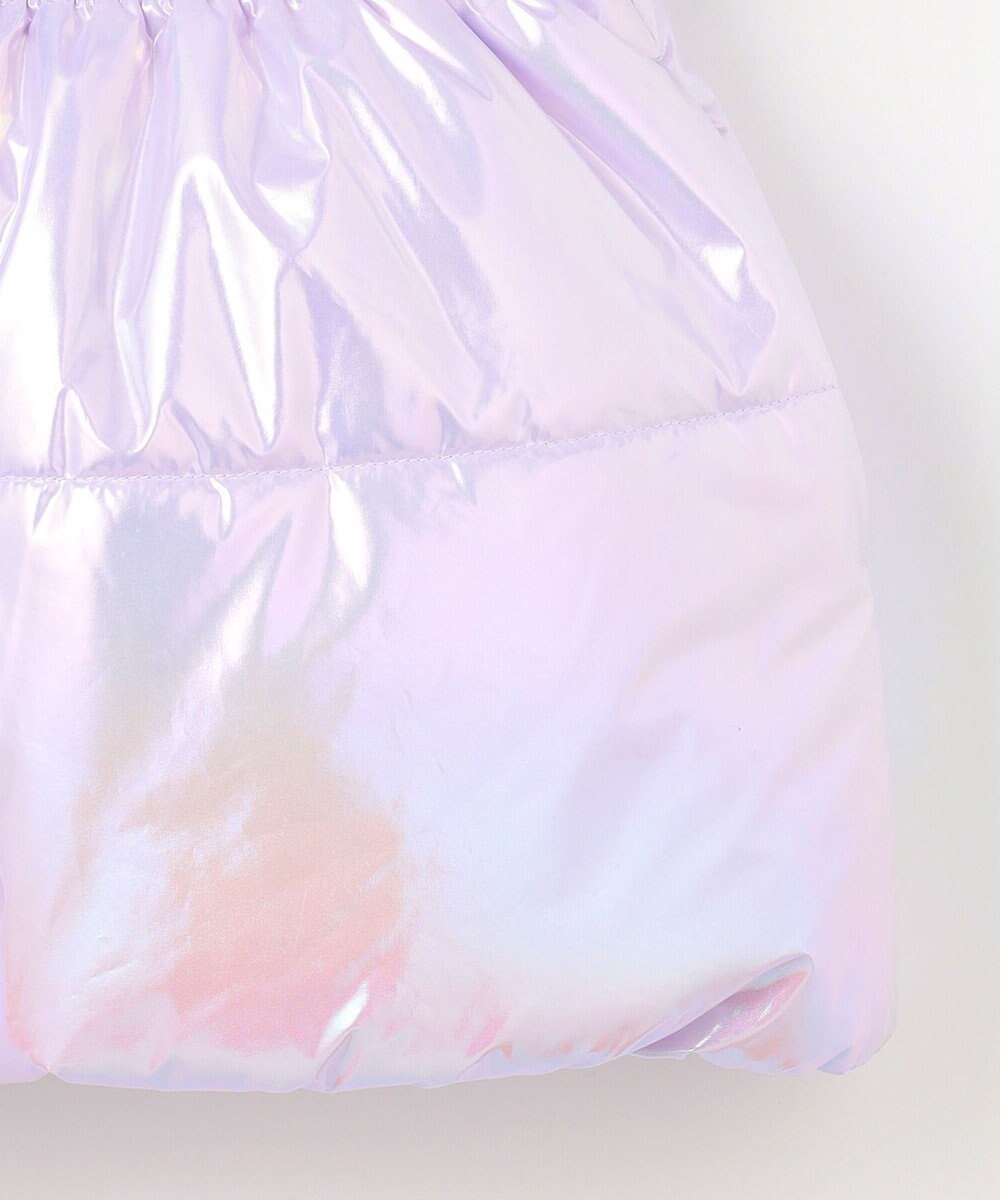 ANY KIDS パール調×フリースボア中綿コート 