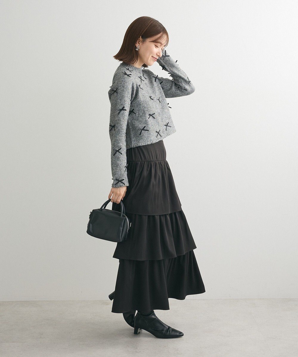 Green Parks ・ＡＮＤＳＥＡＲＣＨ　メニーリボンニットカーディガン 