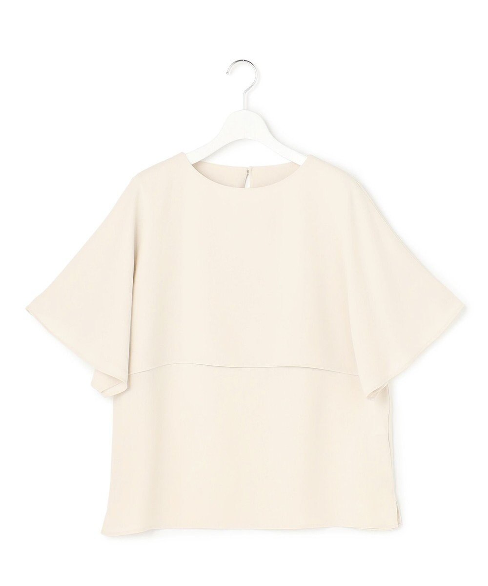 23区 【吸水速乾/UVカット/接触冷感】ストレッチジョーゼット  ケープデザイン カットソー 