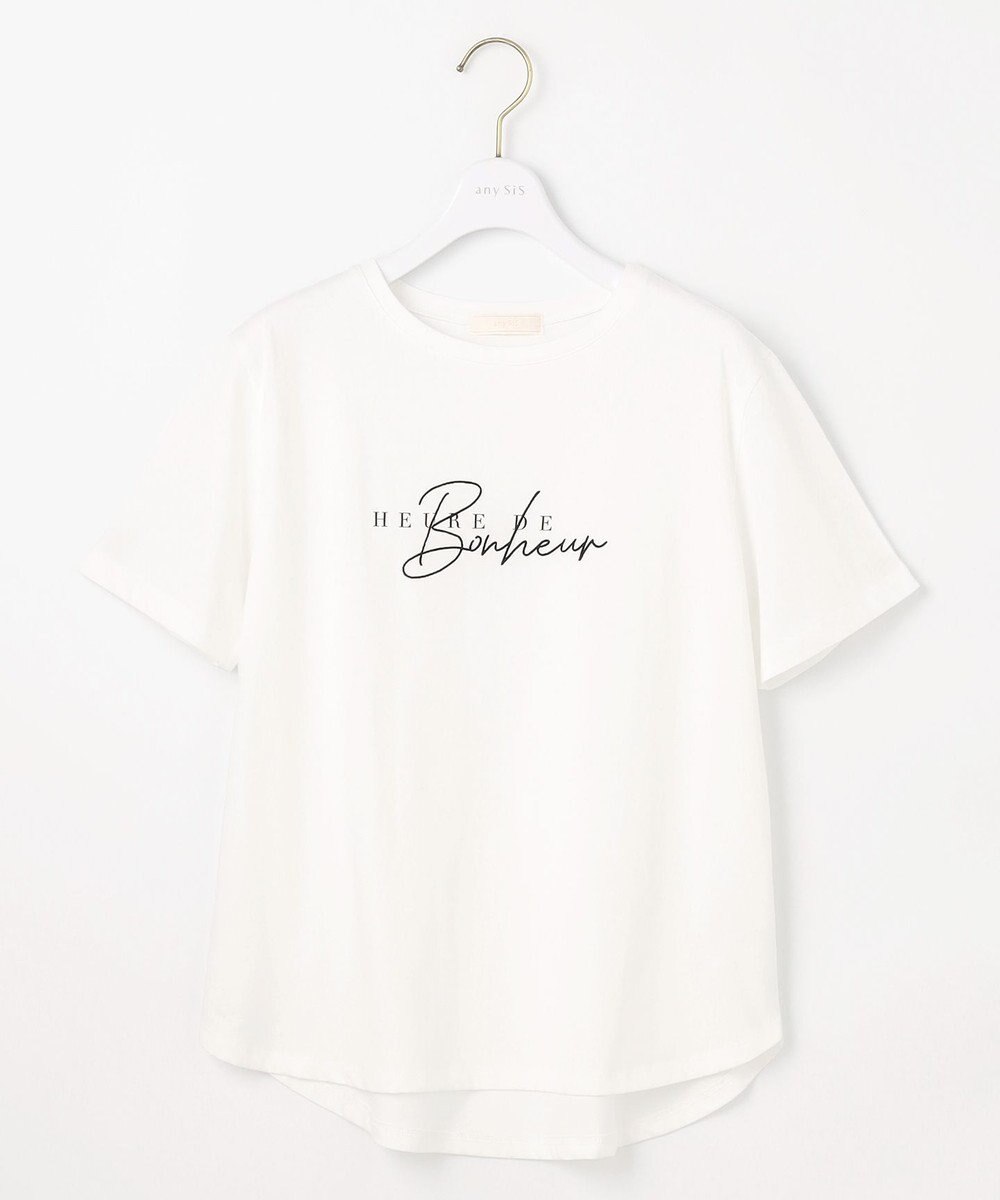 ANY SIS L 【洗える】ベーシックロゴ刺繍 Tシャツ 
