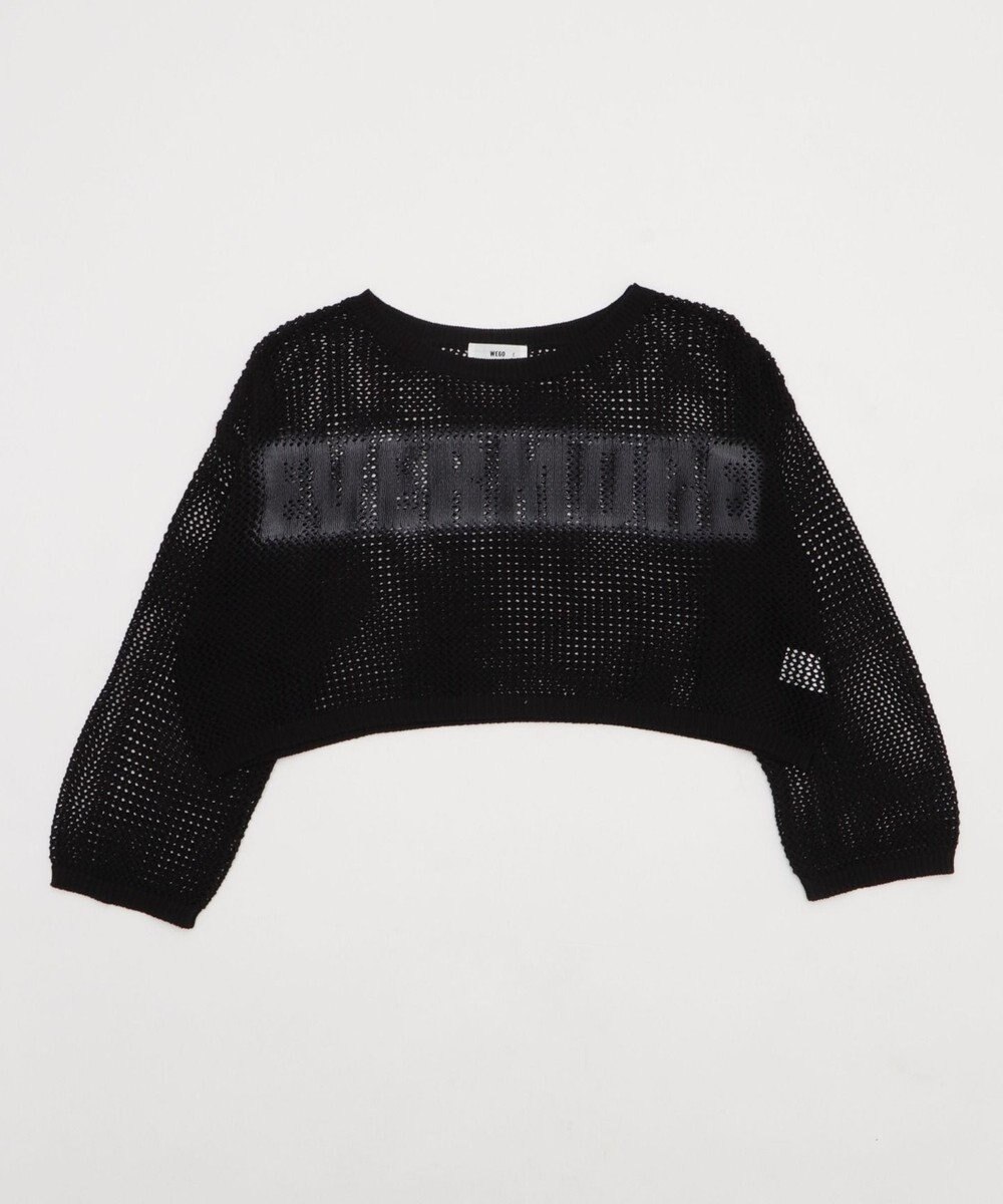 WEGO スプレーロゴジャガードメッシュニット 