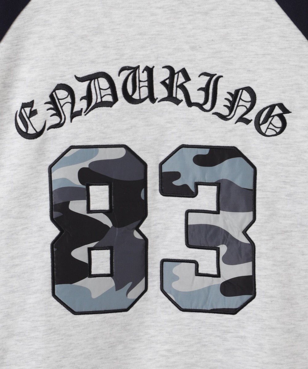 WEGO 【裏起毛】迷彩ワッペンラグランスウェット 