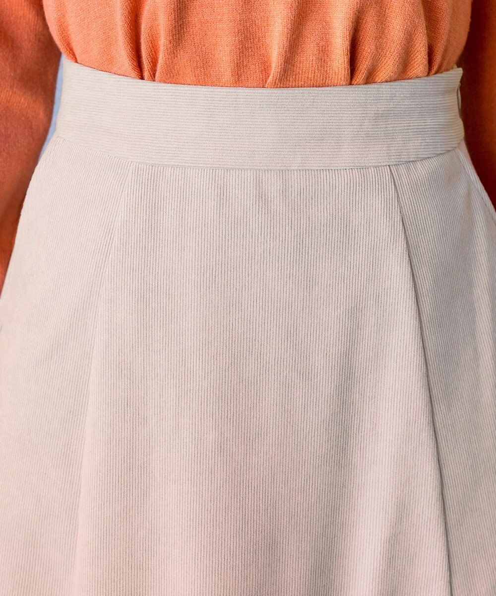 Tiaclasse L 【洗える】大人上品なコーデュロイフレアスカート 