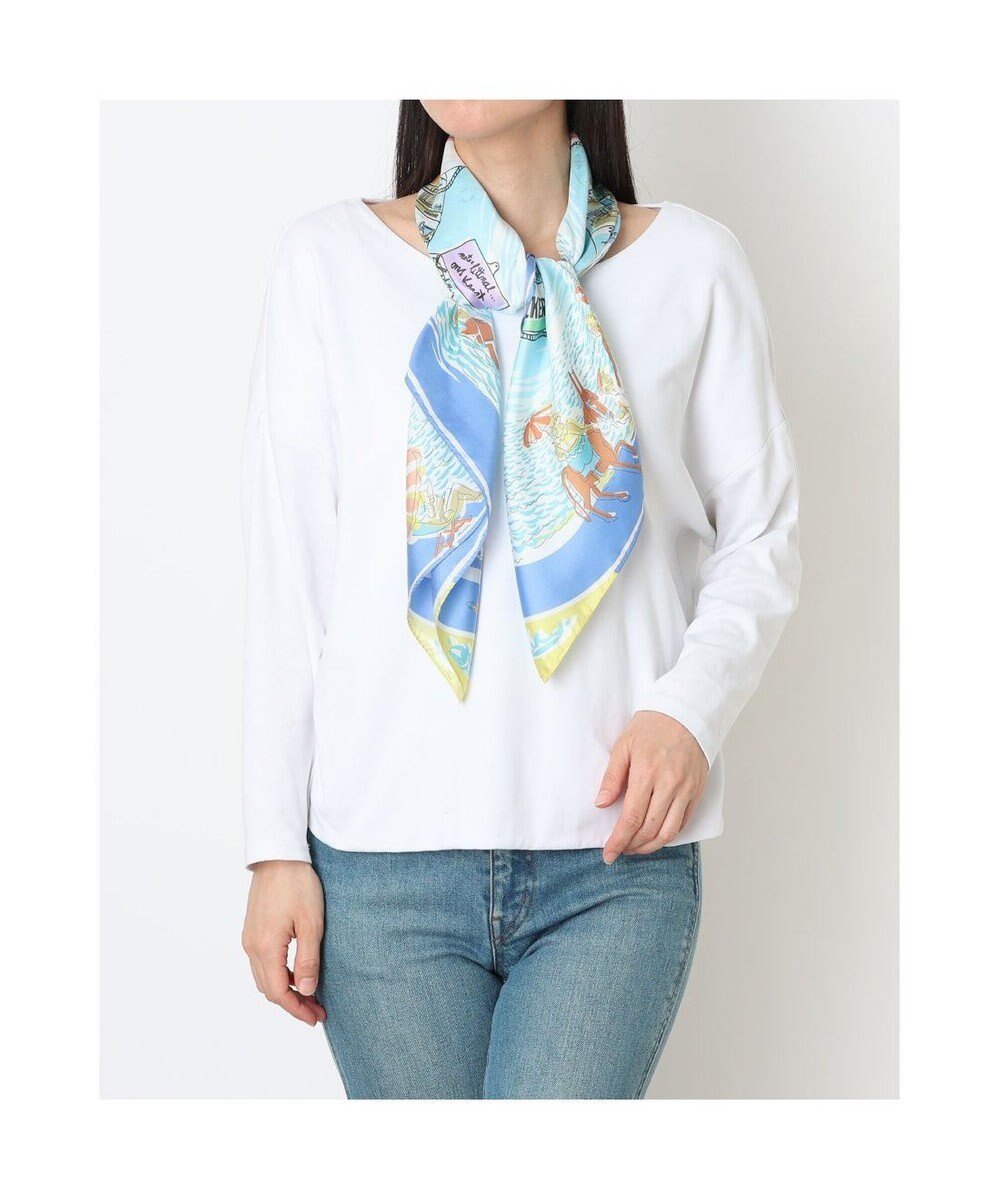 UNBILLION カシュネ cache nez / 横浜アーカイブツイルスカーフ「ベルギーの海」 