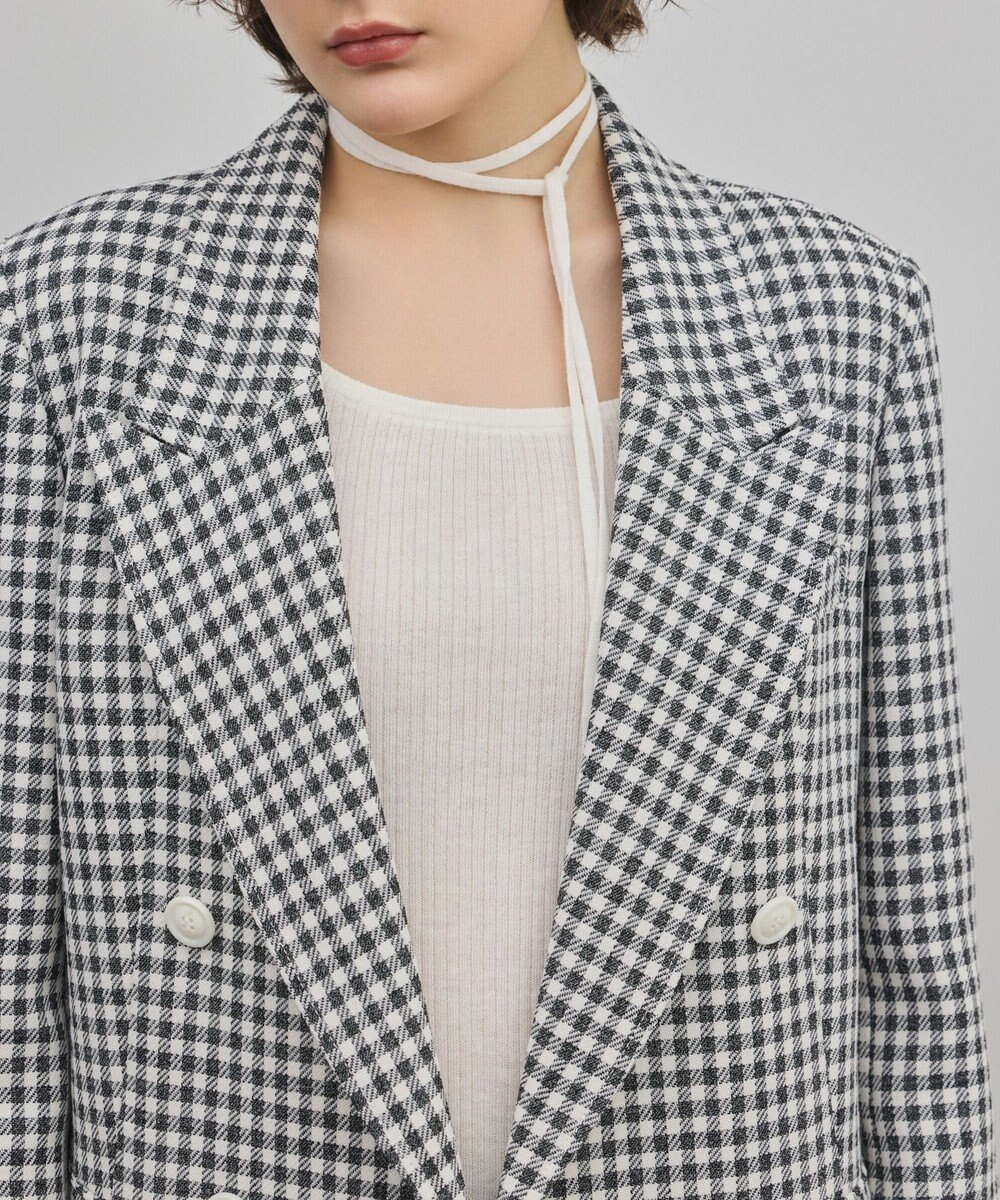 GRACE CONTINENTAL ギンガムダブルジャケット 
