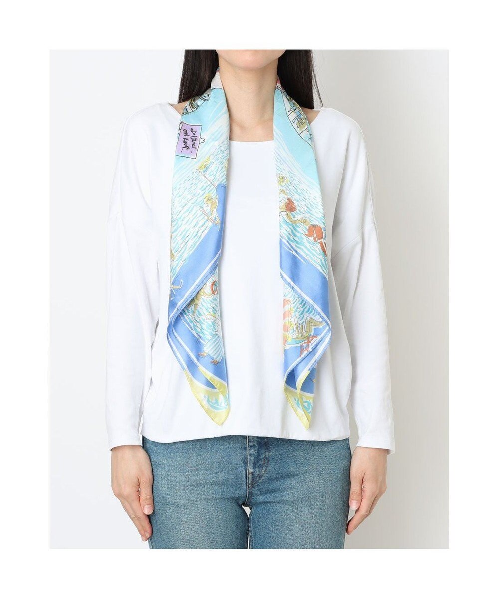 UNBILLION カシュネ cache nez / 横浜アーカイブツイルスカーフ「ベルギーの海」 