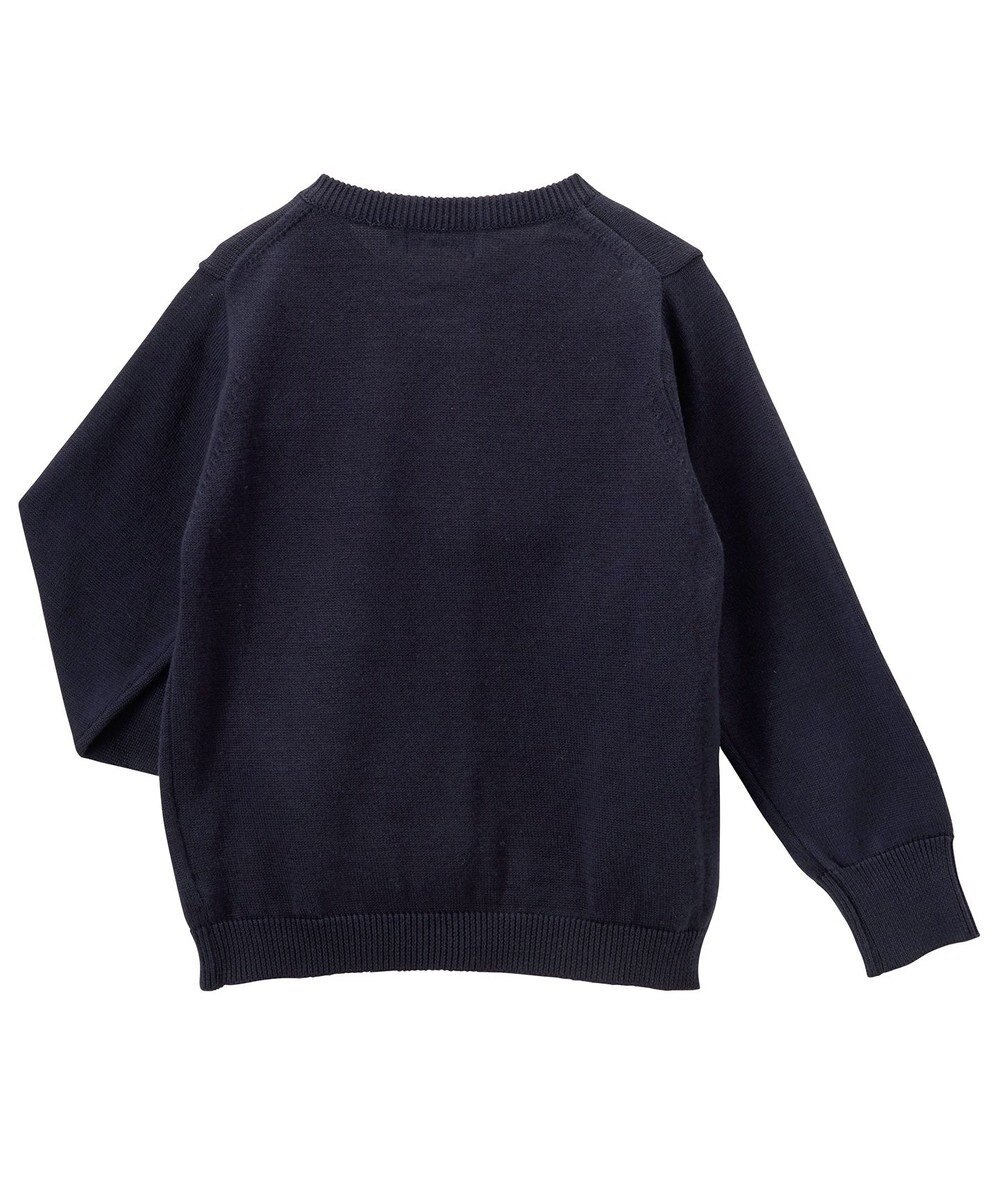 MIKI HOUSE HOT BISCUITS 【100-130cm】綿ニットクルーネックカーディガン(女の子用) 