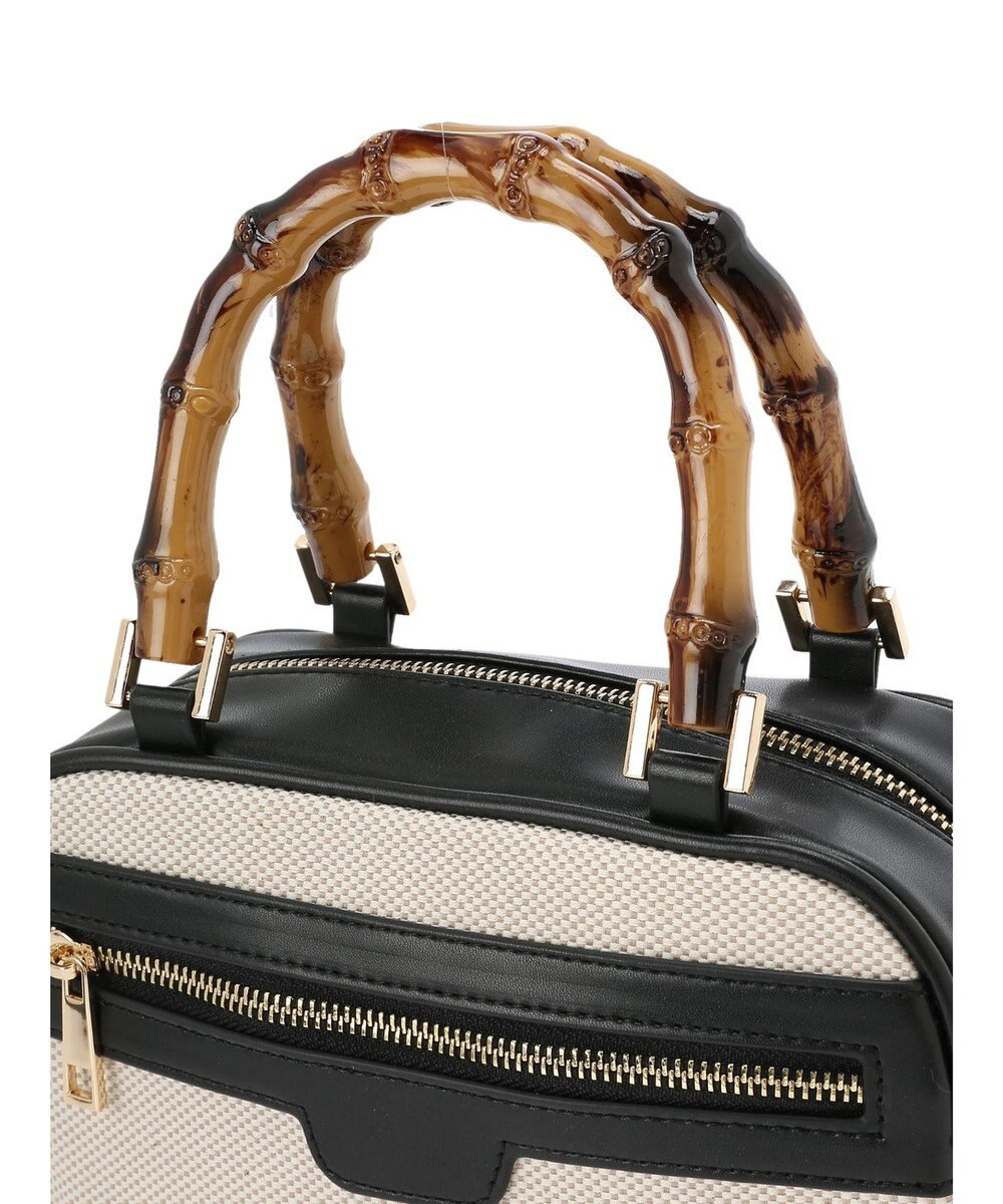 earth music&ecology バンブーテイストハンドルバッグ 