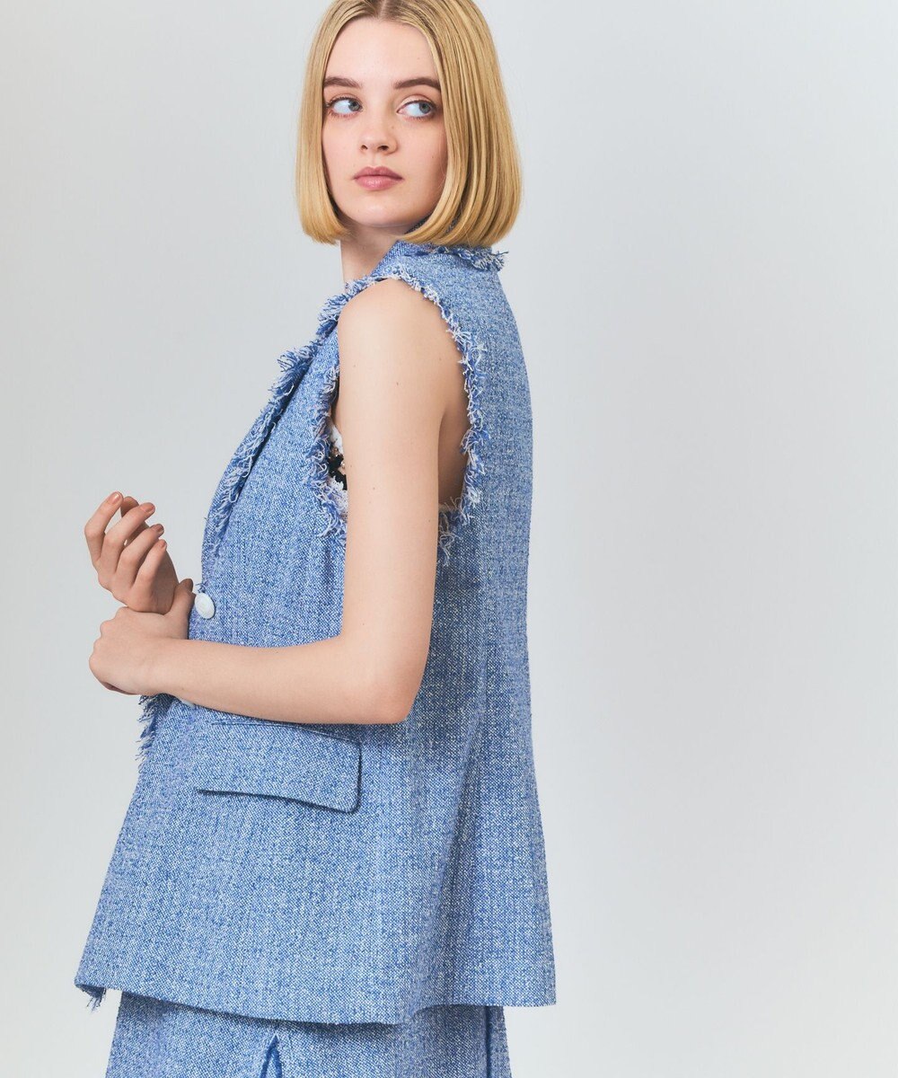 GRACE CONTINENTAL シャンブレーツイードジレ 