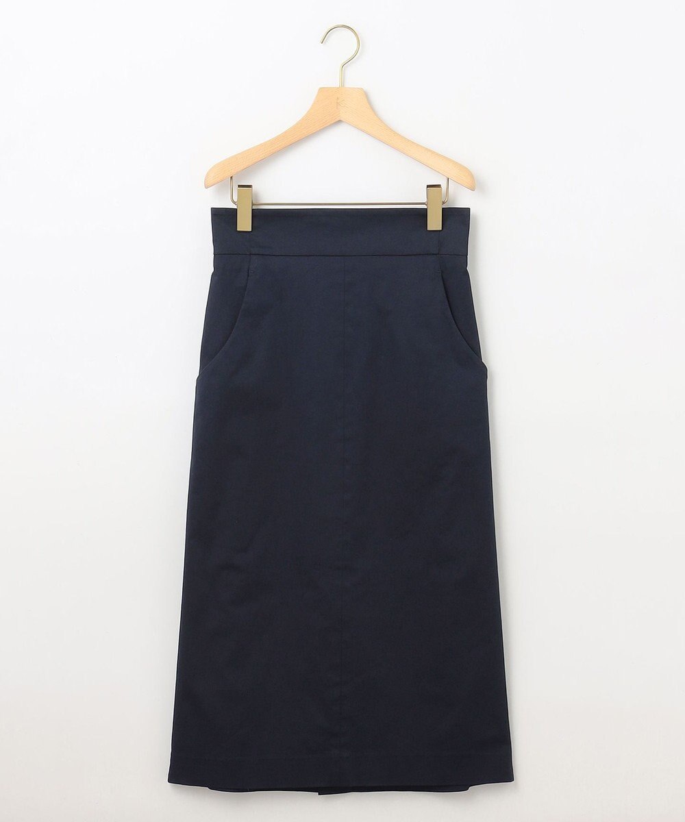 組曲 【WEB限定】サテンストレッチ Iラインスカート 