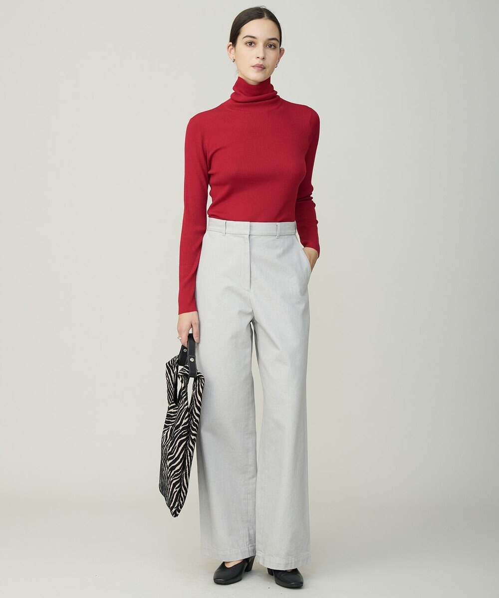 ICB 【先行予約】コットンカラーデニム カーブパンツ 