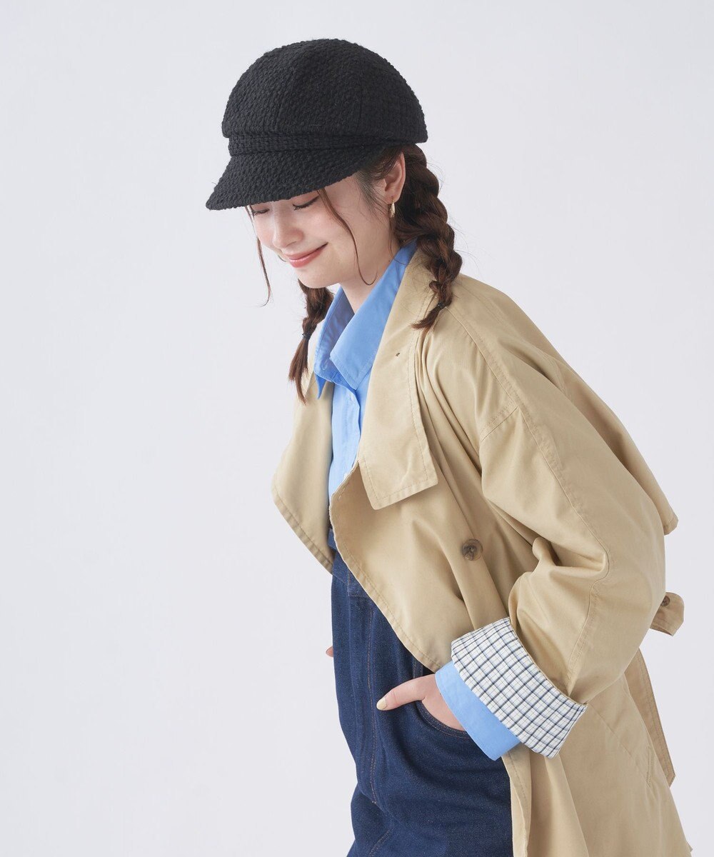 MOONBAT estaa(エスタ) ざっくりツイード キャスケット  帽子 手洗い可能 サイズ調整可能 